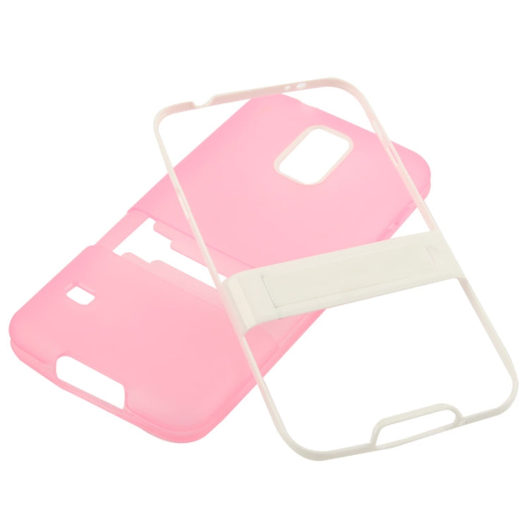 Translucent Frosted TPU Protective Case with Detachable Plastic Frame & Holder for Galaxy S5 / G900