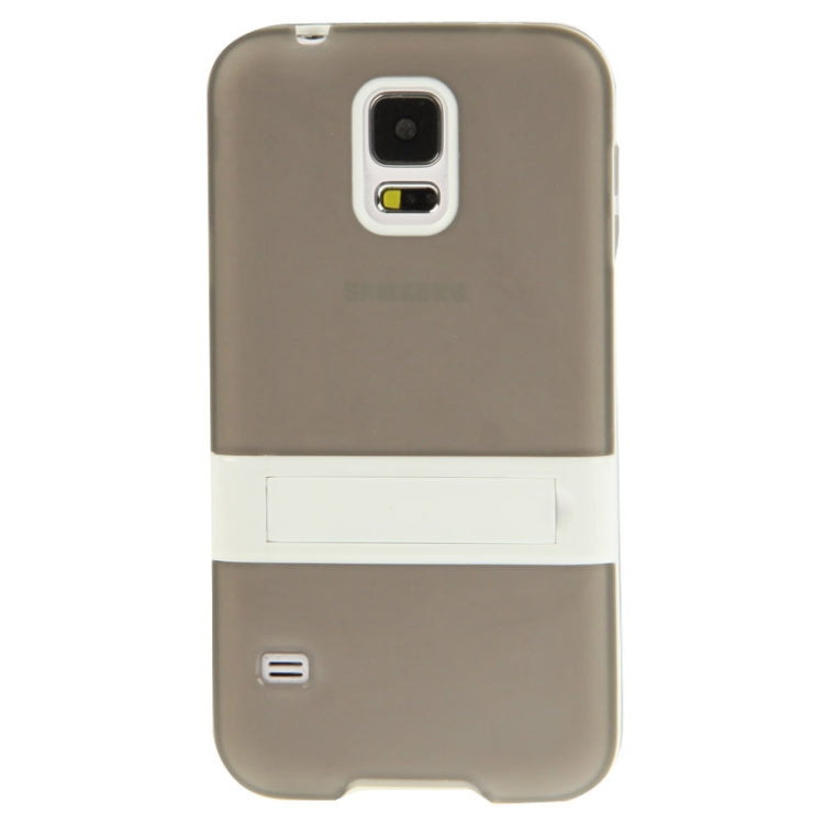 Translucent Frosted TPU Protective Case with Detachable Plastic Frame & Holder for Galaxy S5 / G900
