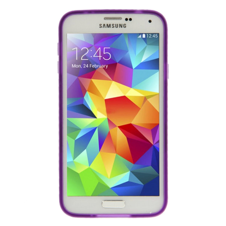 Translucent Frosted TPU Protective Case with Detachable Plastic Frame & Holder for Galaxy S5 / G900