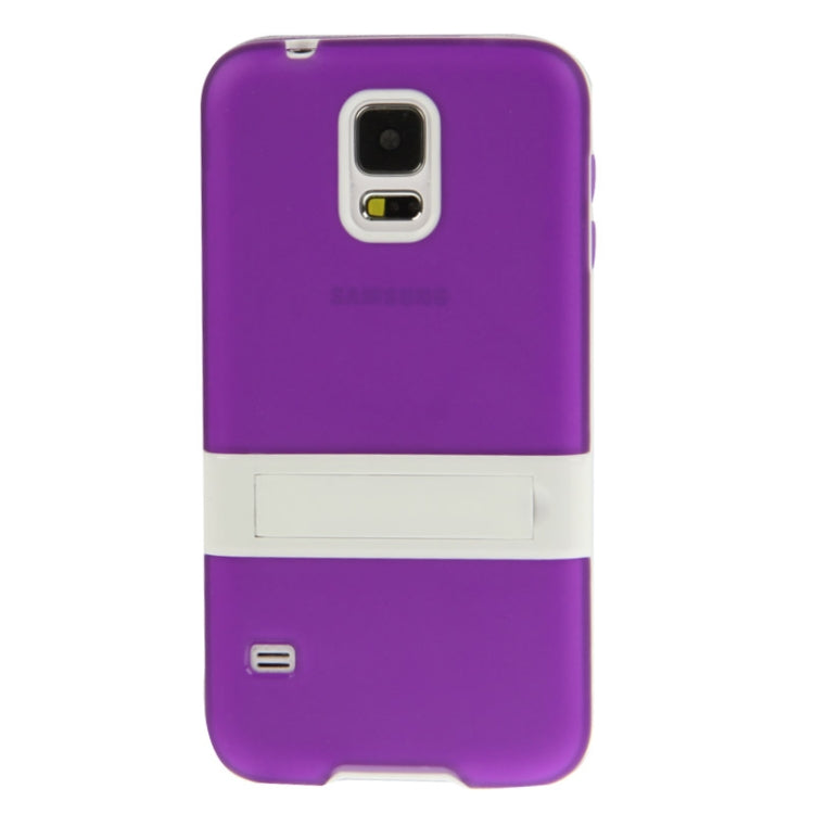 Translucent Frosted TPU Protective Case with Detachable Plastic Frame & Holder for Galaxy S5 / G900