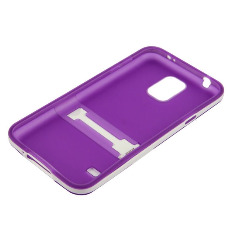 Translucent Frosted TPU Protective Case with Detachable Plastic Frame & Holder for Galaxy S5 / G900