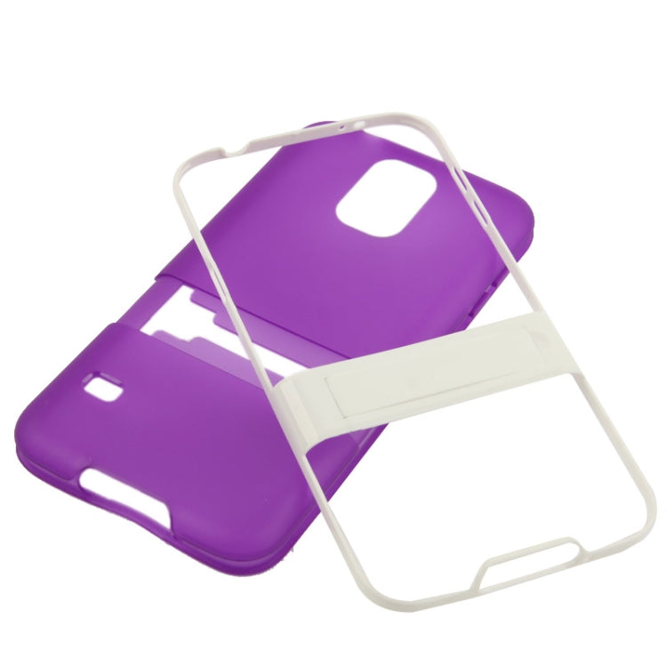 Translucent Frosted TPU Protective Case with Detachable Plastic Frame & Holder for Galaxy S5 / G900