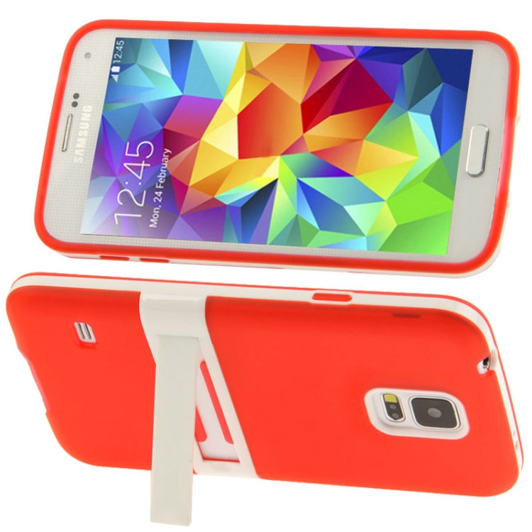 Translucent Frosted TPU Protective Case with Detachable Plastic Frame & Holder for Galaxy S5 / G900