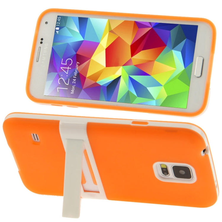 Translucent Frosted TPU Protective Case with Detachable Plastic Frame & Holder for Galaxy S5 / G900