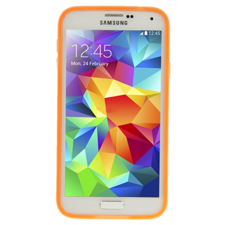 Translucent Frosted TPU Protective Case with Detachable Plastic Frame & Holder for Galaxy S5 / G900
