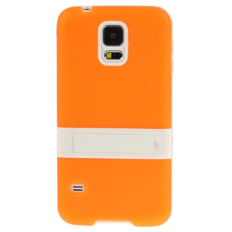 Translucent Frosted TPU Protective Case with Detachable Plastic Frame & Holder for Galaxy S5 / G900