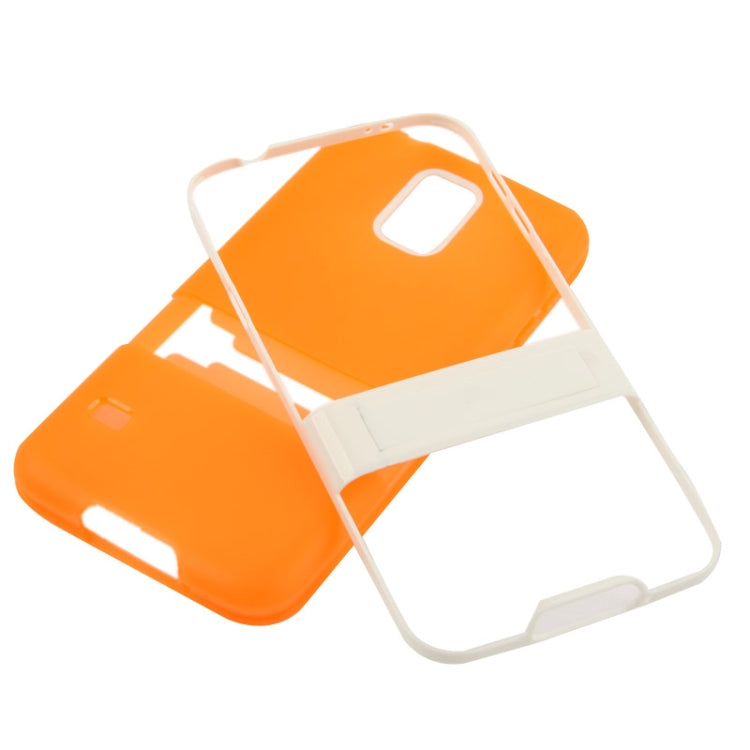 Translucent Frosted TPU Protective Case with Detachable Plastic Frame & Holder for Galaxy S5 / G900