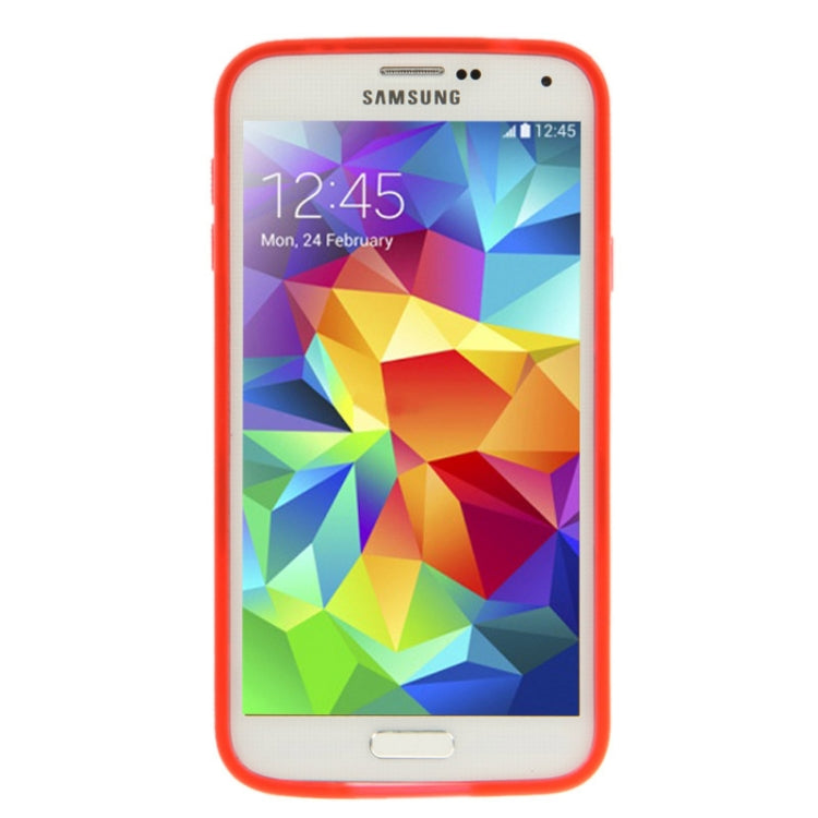 Translucent Frosted TPU Protective Case with Detachable Plastic Frame & Holder for Galaxy S5 / G900