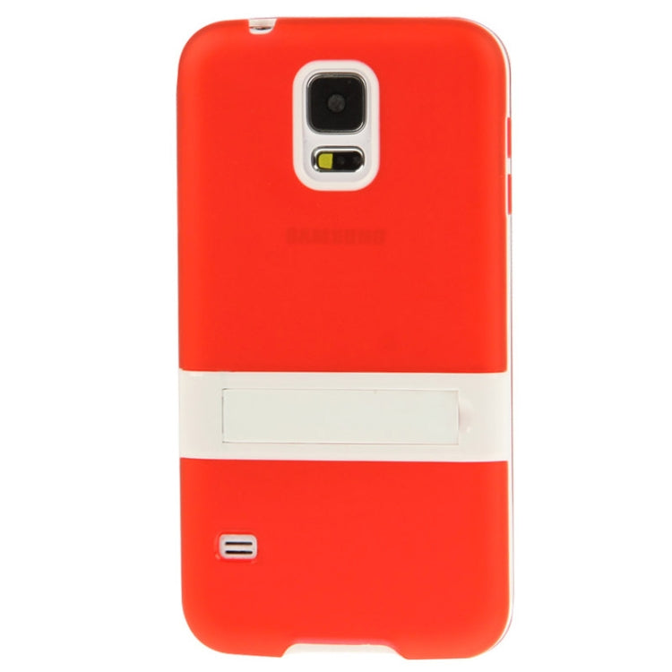 Translucent Frosted TPU Protective Case with Detachable Plastic Frame & Holder for Galaxy S5 / G900