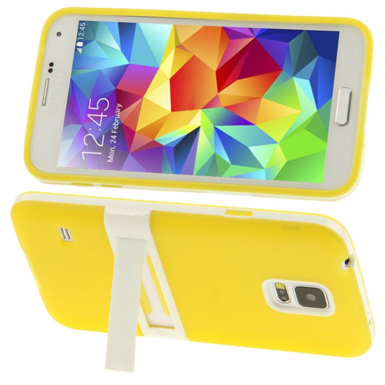 Translucent Frosted TPU Protective Case with Detachable Plastic Frame & Holder for Galaxy S5 / G900