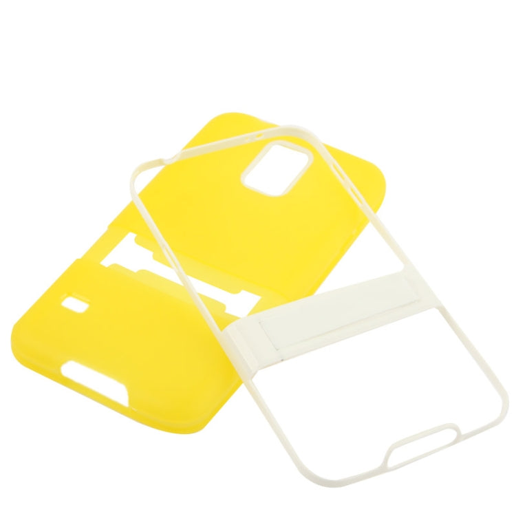 Translucent Frosted TPU Protective Case with Detachable Plastic Frame & Holder for Galaxy S5 / G900