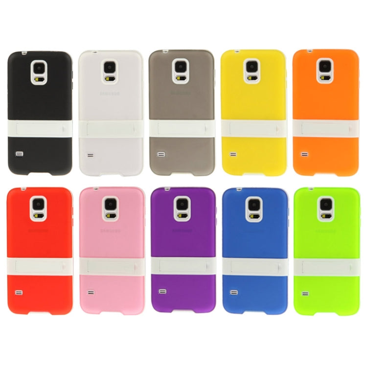Translucent Frosted TPU Protective Case with Detachable Plastic Frame & Holder for Galaxy S5 / G900
