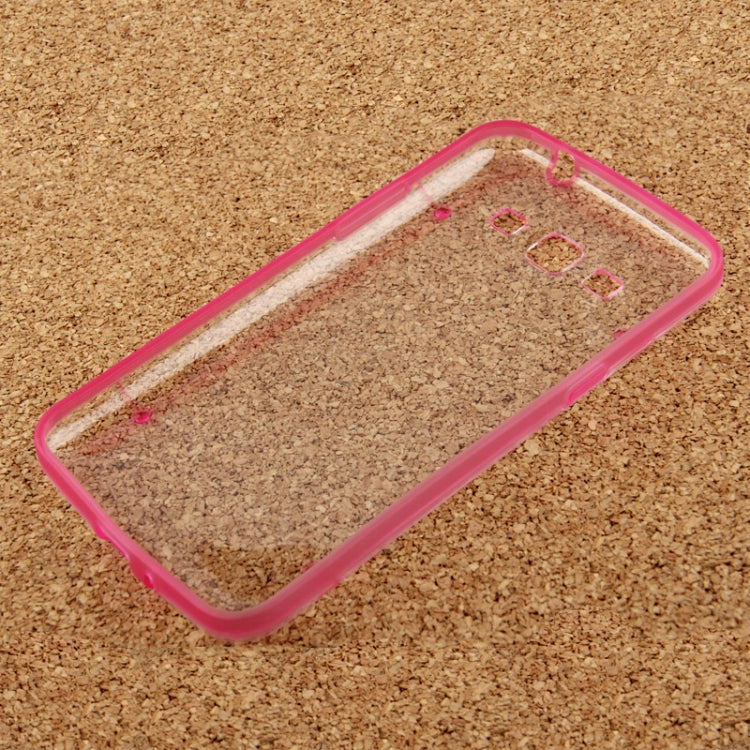 Transparent Plastic + Fluorescent Effect TPU Frame Case for Galaxy Grand 2 / G7106