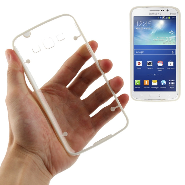 Transparent Plastic + Fluorescent Effect TPU Frame Case for Galaxy Grand 2 / G7106