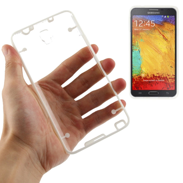 Transparent Plastic + Fluorescent Effect TPU Frame Case for Galaxy Note 3 Neo / N7505