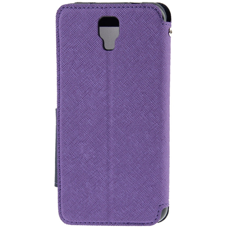 Roar Series Cross Texture Leather Case with Call Display ID & Credit Card Slots & Holder for Galaxy Note 3 Neo / N7505