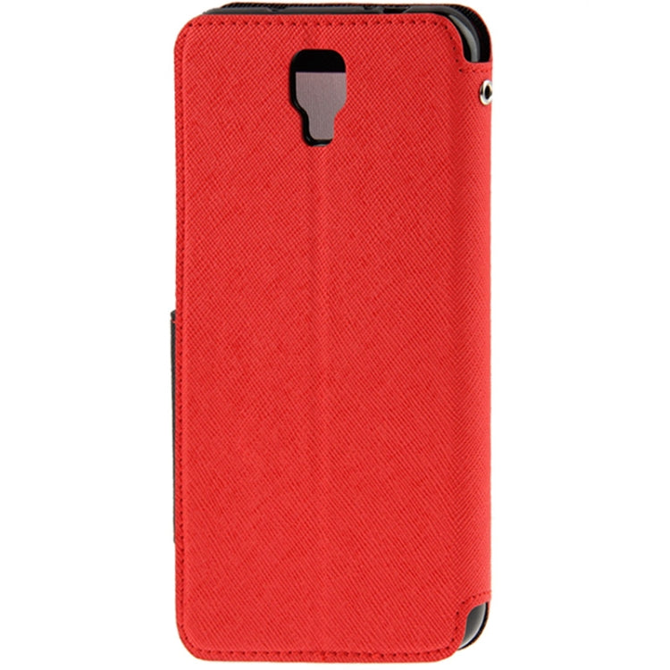 Roar Series Cross Texture Leather Case with Call Display ID & Credit Card Slots & Holder for Galaxy Note 3 Neo / N7505