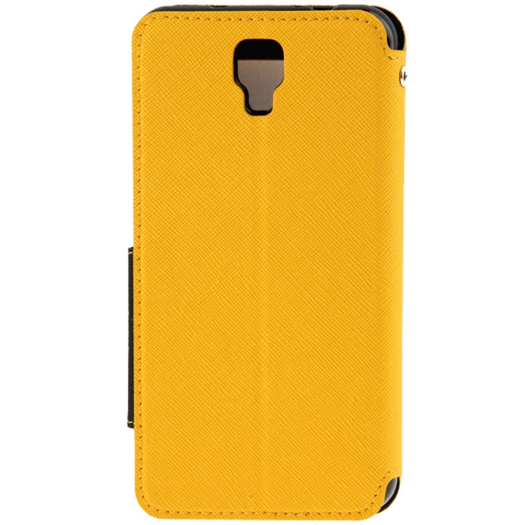 Roar Series Cross Texture Leather Case with Call Display ID & Credit Card Slots & Holder for Galaxy Note 3 Neo / N7505