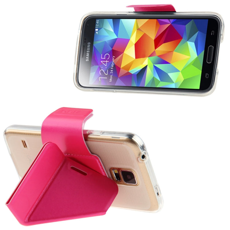 Horizontal Flip Leather Case with Foldable Cover Holder for Galaxy S5 / G900