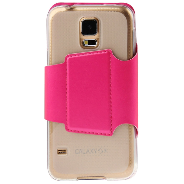 Horizontal Flip Leather Case with Foldable Cover Holder for Galaxy S5 / G900