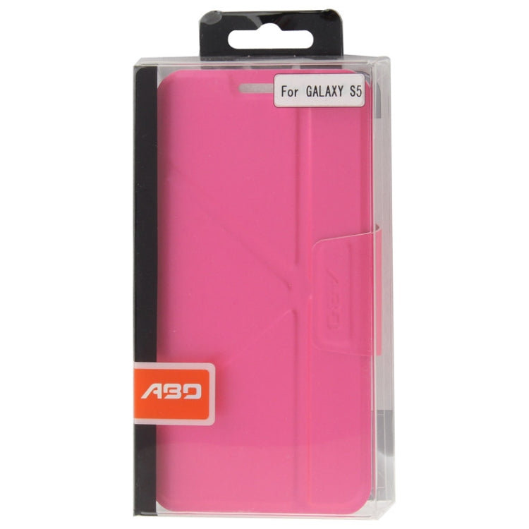 Horizontal Flip Leather Case with Foldable Cover Holder for Galaxy S5 / G900