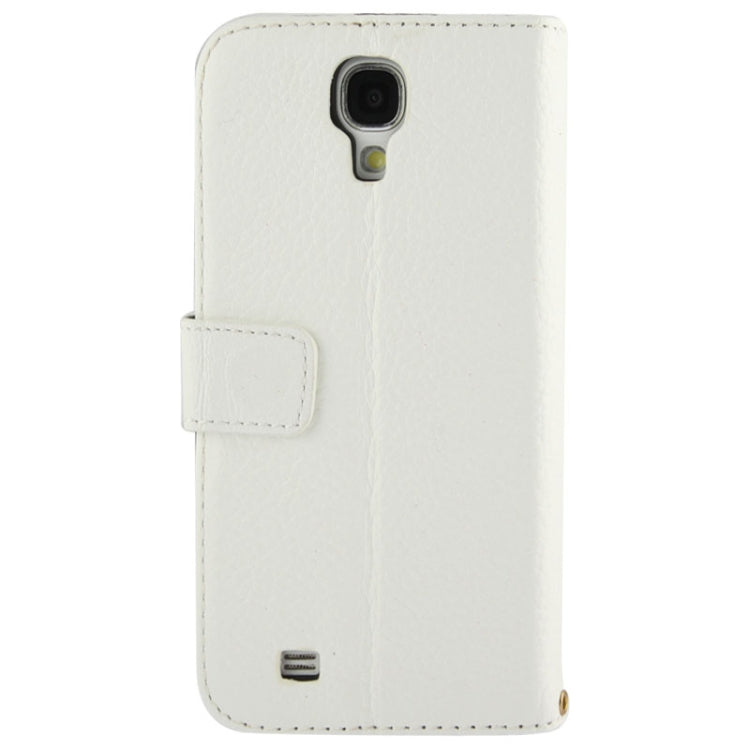 Litchi Texture Horizontal Flip Top-grain Genuine Leather Case with Holder for Galaxy S IV / i9500