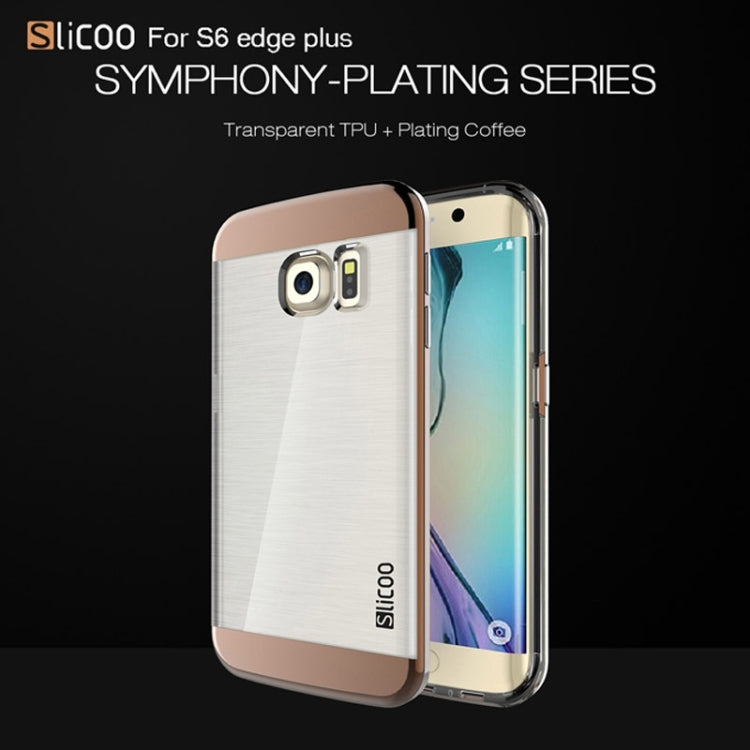 Slicoo for Galaxy S6 Edge+ / G928 Brushed Texture Electroplating Combination Case