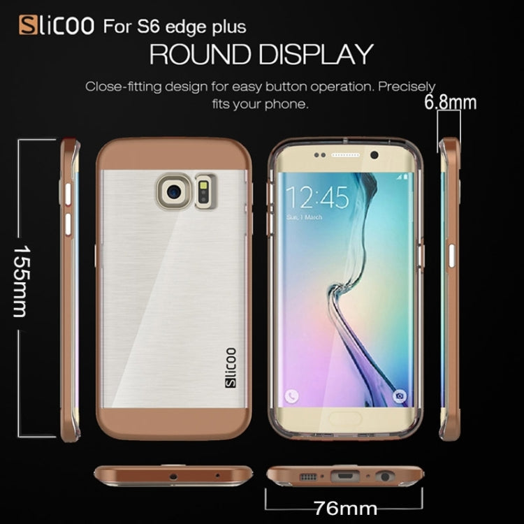 Slicoo for Galaxy S6 Edge+ / G928 Brushed Texture Electroplating Combination Case