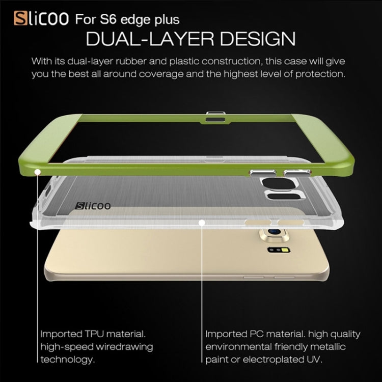 Slicoo for Galaxy S6 Edge+ / G928 Brushed Texture Electroplating Combination Case