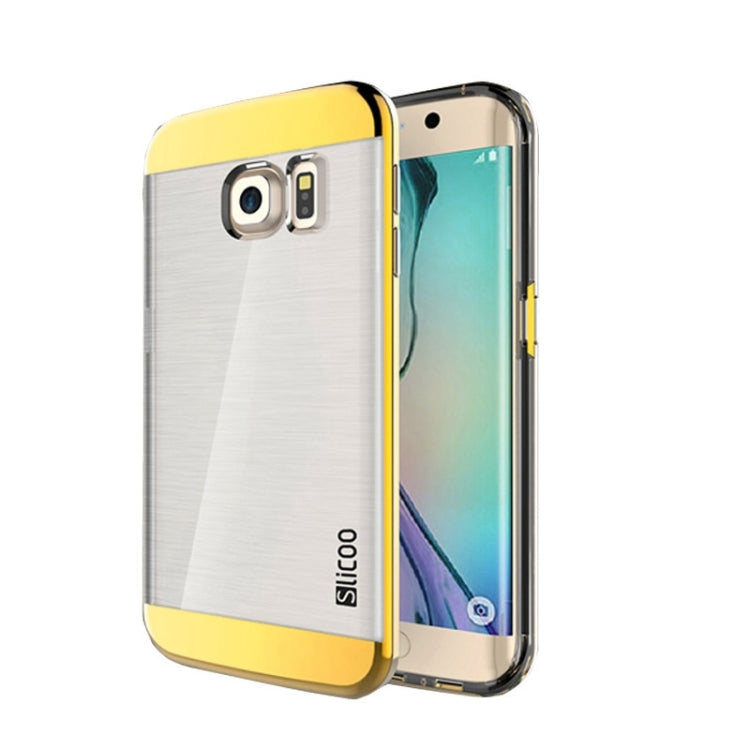 Slicoo for Galaxy S6 Edge+ / G928 Brushed Texture Electroplating Combination Case
