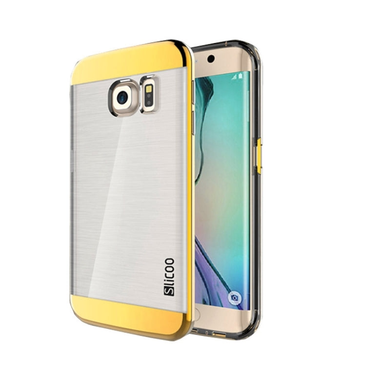 Slicoo for Galaxy S6 Edge+ / G928 Brushed Texture Electroplating Combination Case