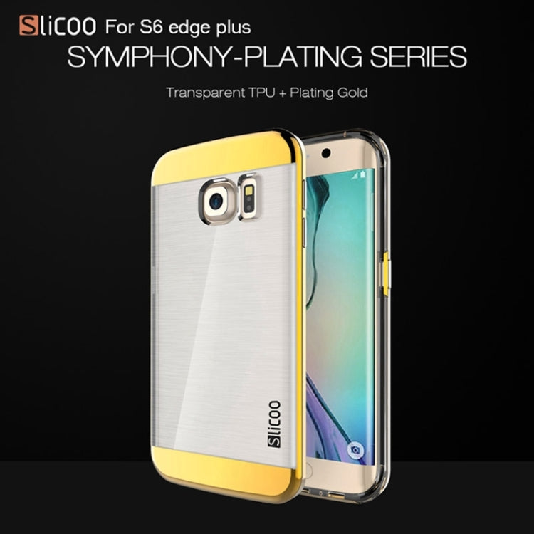 Slicoo for Galaxy S6 Edge+ / G928 Brushed Texture Electroplating Combination Case