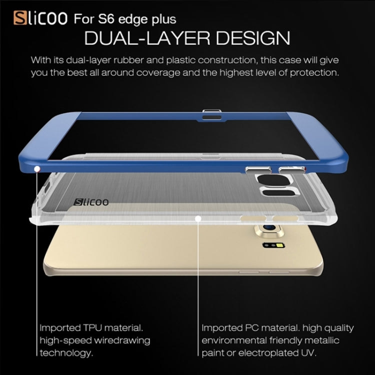 Slicoo for Galaxy S6 Edge+ / G928 Brushed Texture Electroplating Combination Case