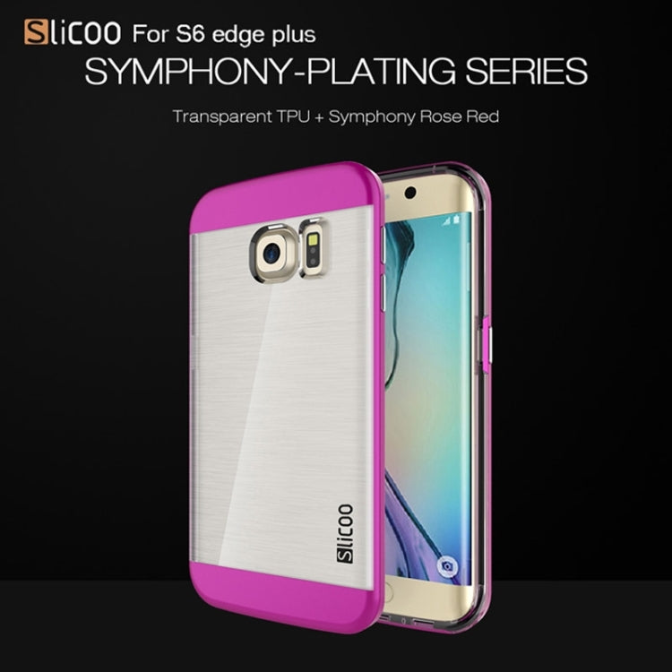 Slicoo for Galaxy S6 Edge+ / G928 Brushed Texture Electroplating Combination Case