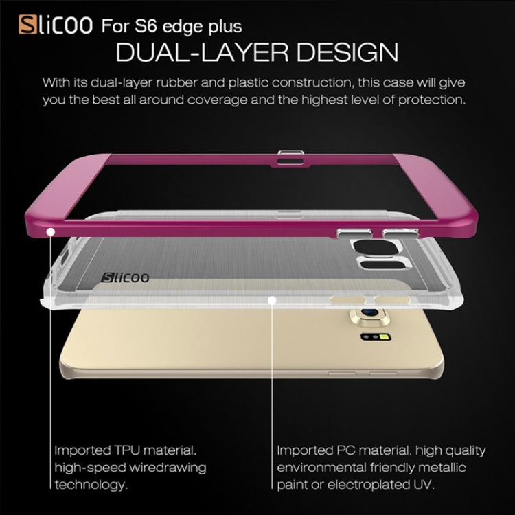 Slicoo for Galaxy S6 Edge+ / G928 Brushed Texture Electroplating Combination Case