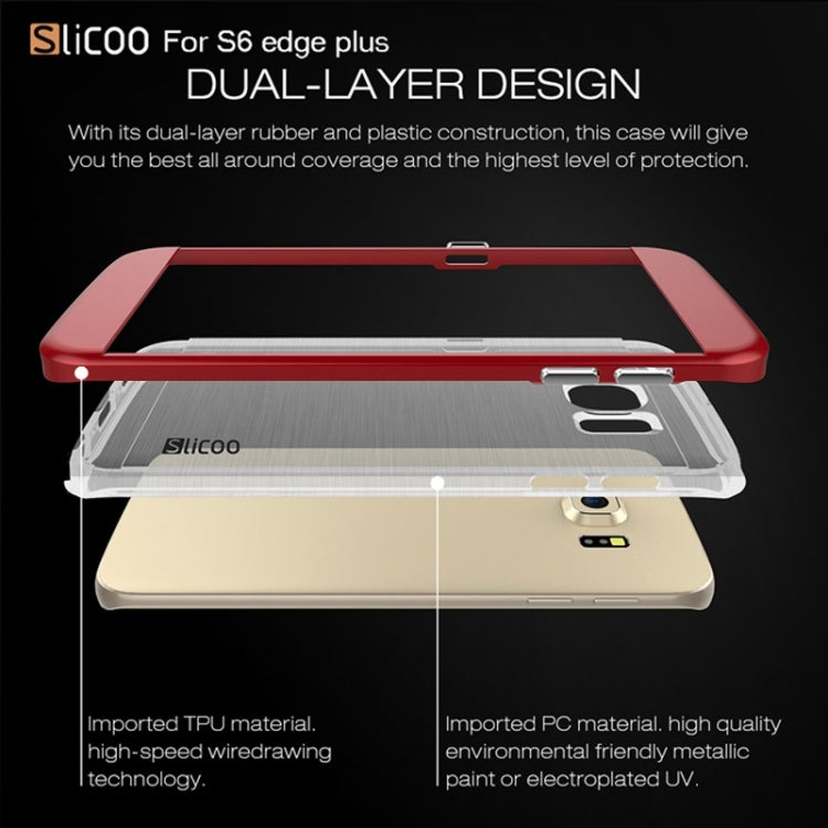 Slicoo for Galaxy S6 Edge+ / G928 Brushed Texture Electroplating Combination Case