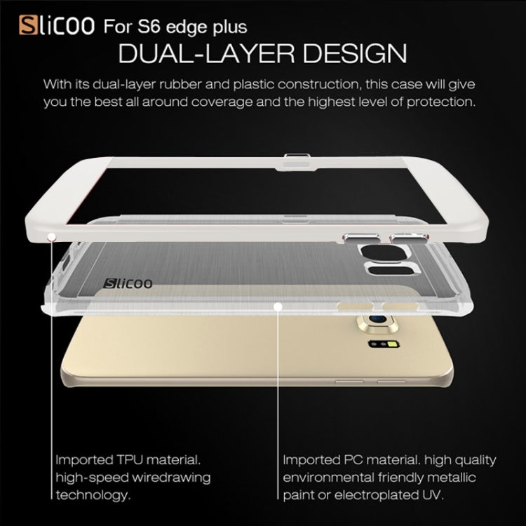 Slicoo for Galaxy S6 Edge+ / G928 Brushed Texture Electroplating Combination Case