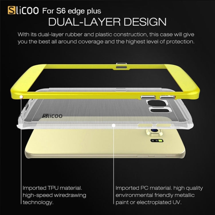 Slicoo for Galaxy S6 Edge+ / G928 Brushed Texture Electroplating Combination Case