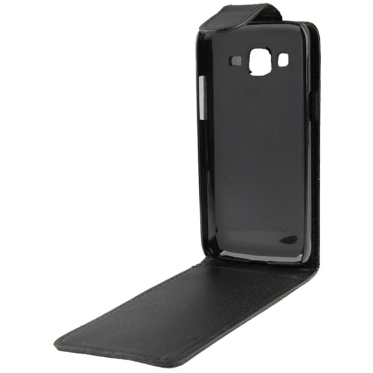Vertical Flip Leather Case for Galaxy Win Pro / G3812(Black)