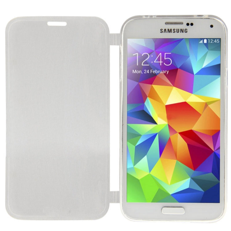 Translucent Flip TPU Protective Case for Galaxy S5 / G900 (Transparent)