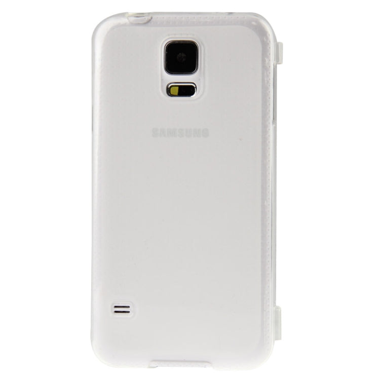Translucent Flip TPU Protective Case for Galaxy S5 / G900 (Transparent)