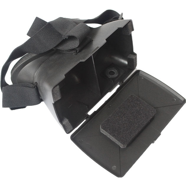 3D Cardboard Head Mount Plastic Virtual Reality 3D Video Glasses for 6.0 inch Android iOS Smartphone(Black)