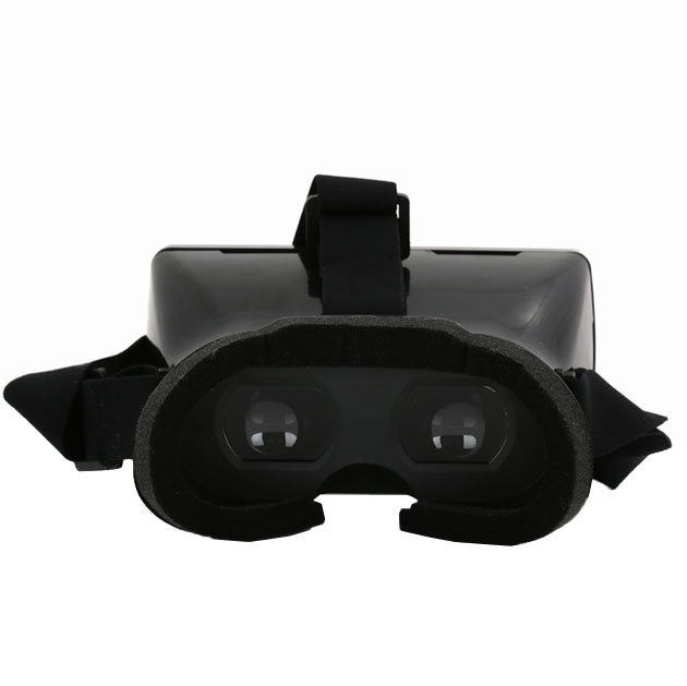 3D Cardboard Head Mount Plastic Virtual Reality 3D Video Glasses for 6.0 inch Android iOS Smartphone(Black)