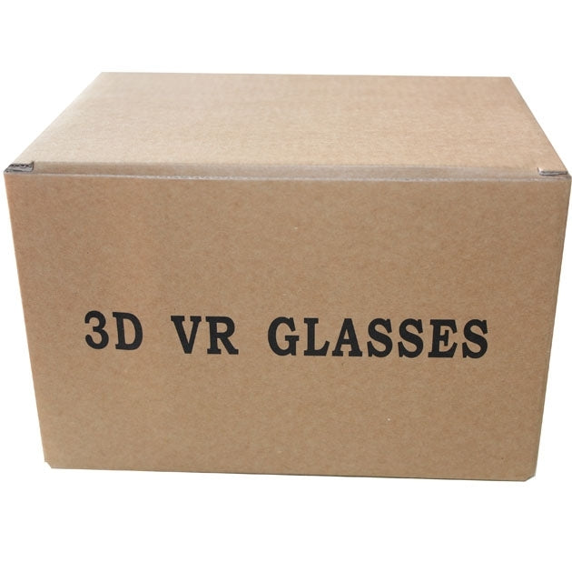 3D Cardboard Head Mount Plastic Virtual Reality 3D Video Glasses for 6.0 inch Android iOS Smartphone(Black)