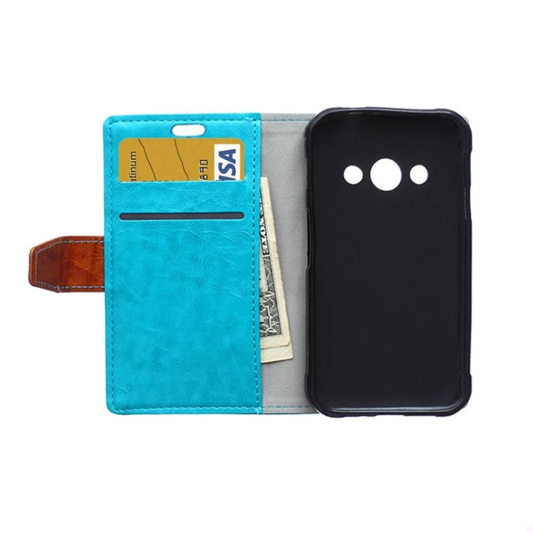 Crazy Horse Texture Color Matching Flip Leather Case with Holder & Card Slots & Wallet for Galaxy Xcover 3 / G388F
