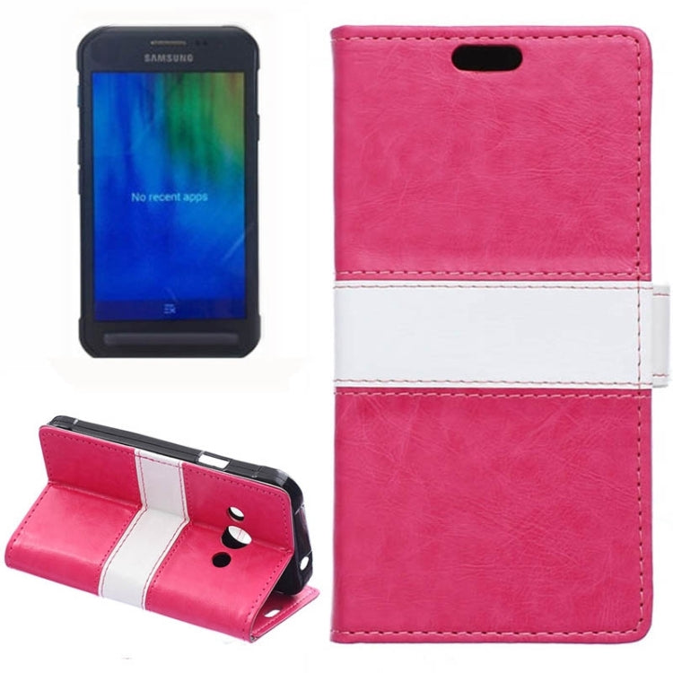 Crazy Horse Texture Color Matching Flip Leather Case with Holder & Card Slots & Wallet for Galaxy Xcover 3 / G388F