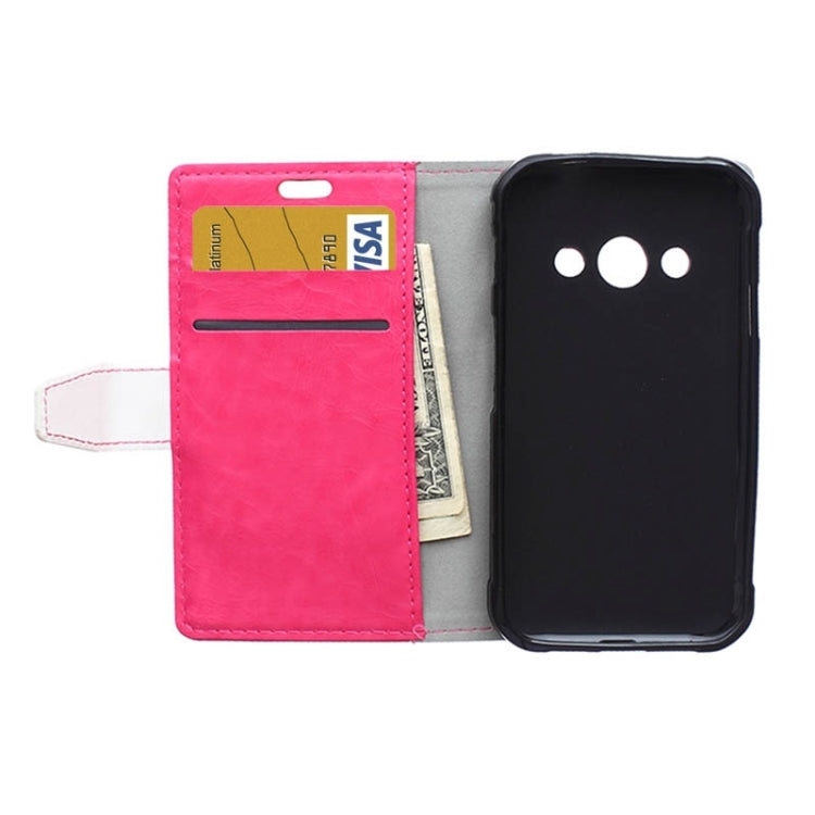 Crazy Horse Texture Color Matching Flip Leather Case with Holder & Card Slots & Wallet for Galaxy Xcover 3 / G388F