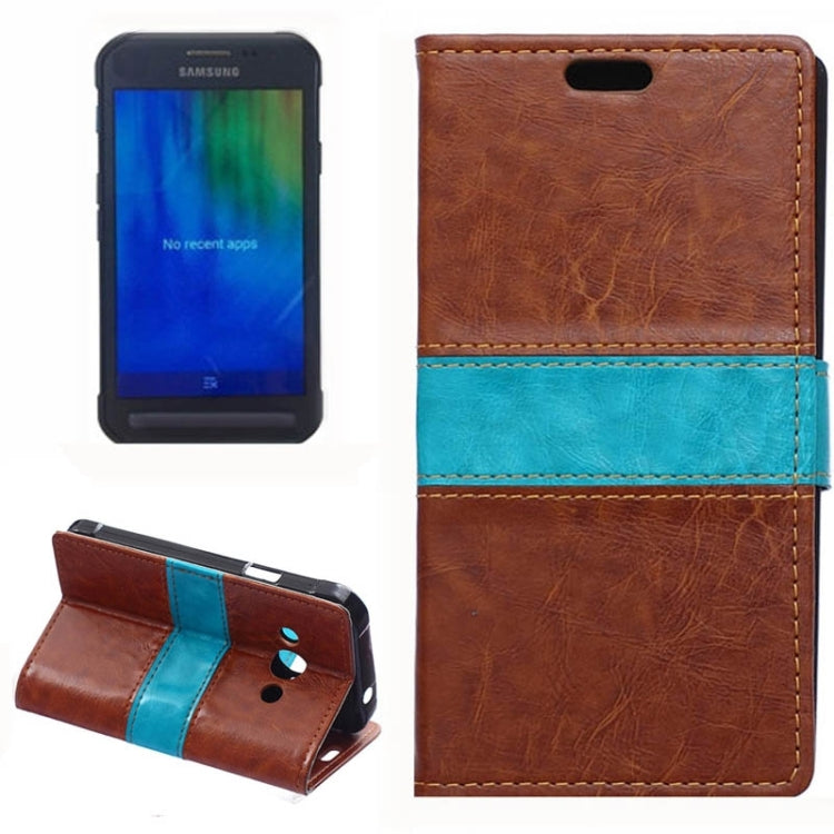 Crazy Horse Texture Color Matching Flip Leather Case with Holder & Card Slots & Wallet for Galaxy Xcover 3 / G388F