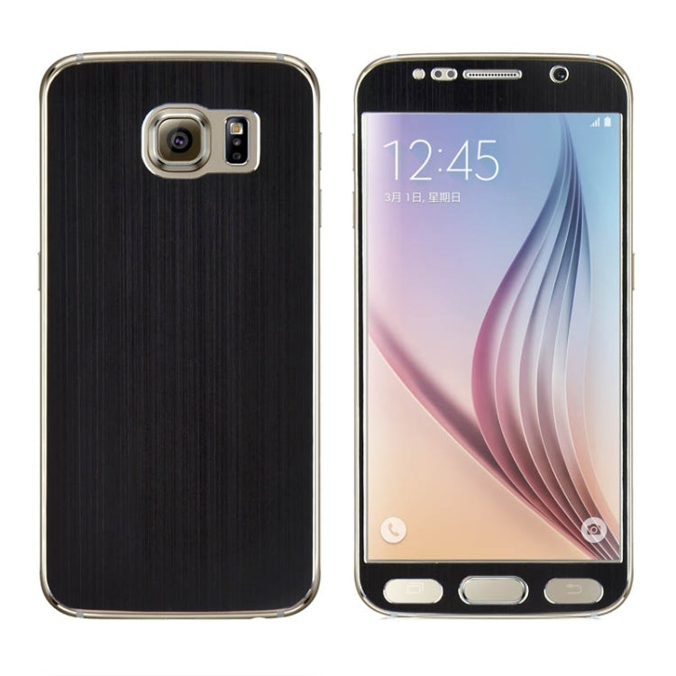 0.3mm Front + Back Brushed Texture Titanium Alloy Full Screen Tempered Glass Screen Protector for Galaxy S6 / G920