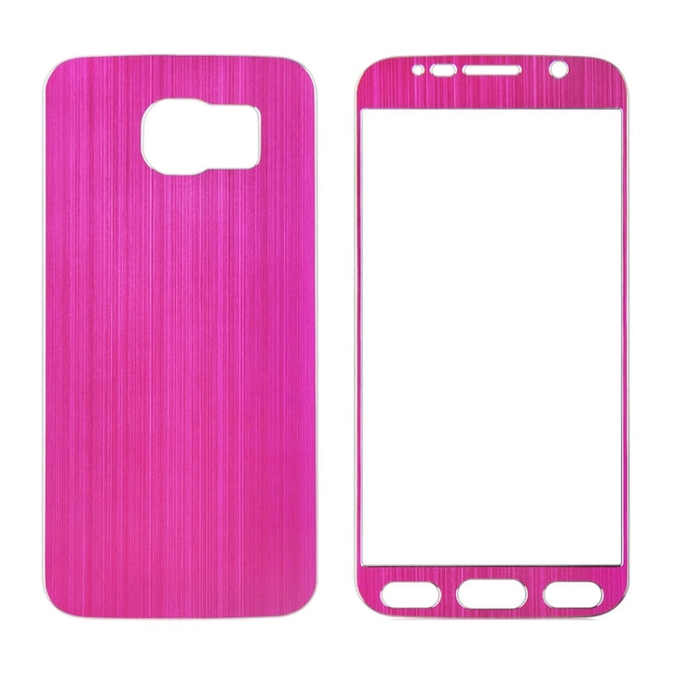 0.3mm Front + Back Brushed Texture Titanium Alloy Full Screen Tempered Glass Screen Protector for Galaxy S6 / G920